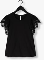 Zwarte SUMMUM T-shirt JERSEY TOP TEE WITH LACE - medium