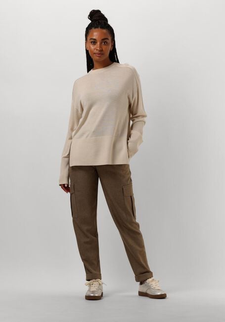 Beige RUBY TUESDAY Trui VALLIE SOFT ROUND NECK PULLOVER HIGH BORDER - large
