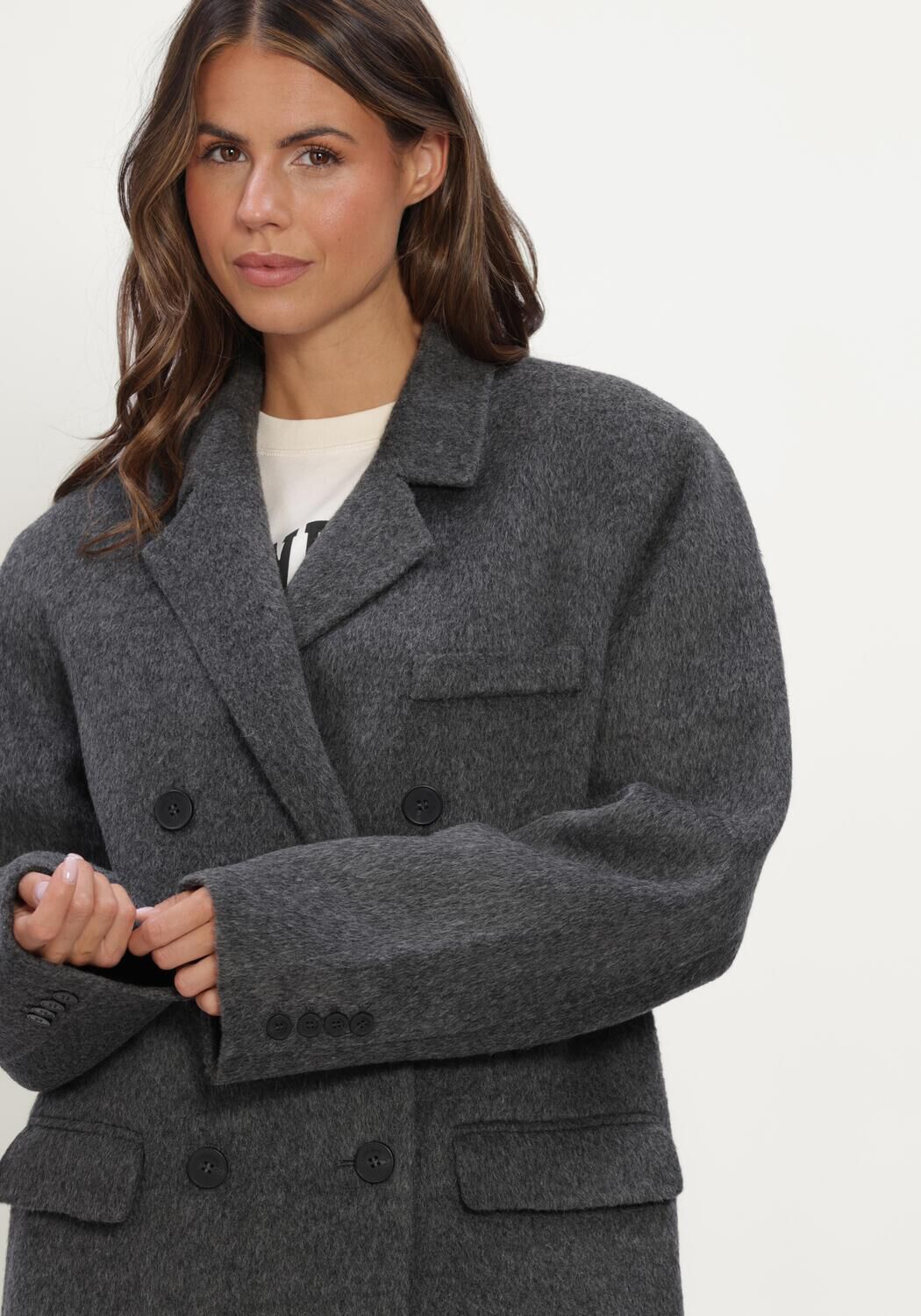 Donkergrijze ANINE BING Jack SALI COAT - large