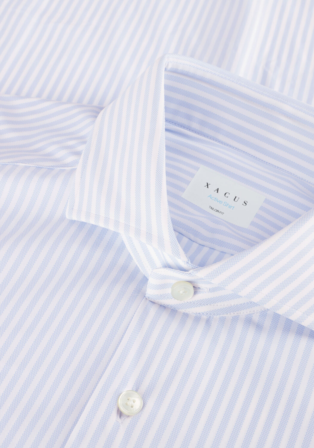 Lichtblauwe XACUS Klassieke overhemden ACTIVE SHIRT 520ML - large