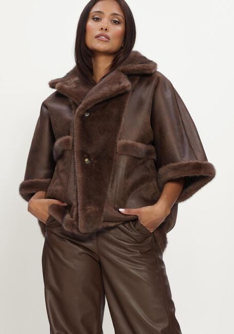 Bruine STUDIO AR Faux fur jas CLARA FAUX MINK - large