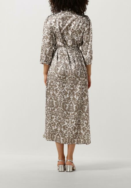 Taupe NOTRE-V Midi jurk SATIN DRESS ONE - large