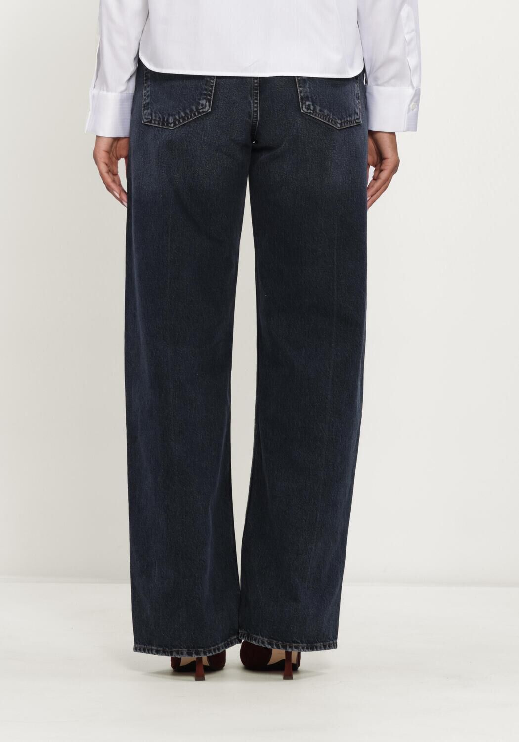 Donkerblauwe AGOLDE Wide jeans ARC JEAN 32 IN CENTRAL - large