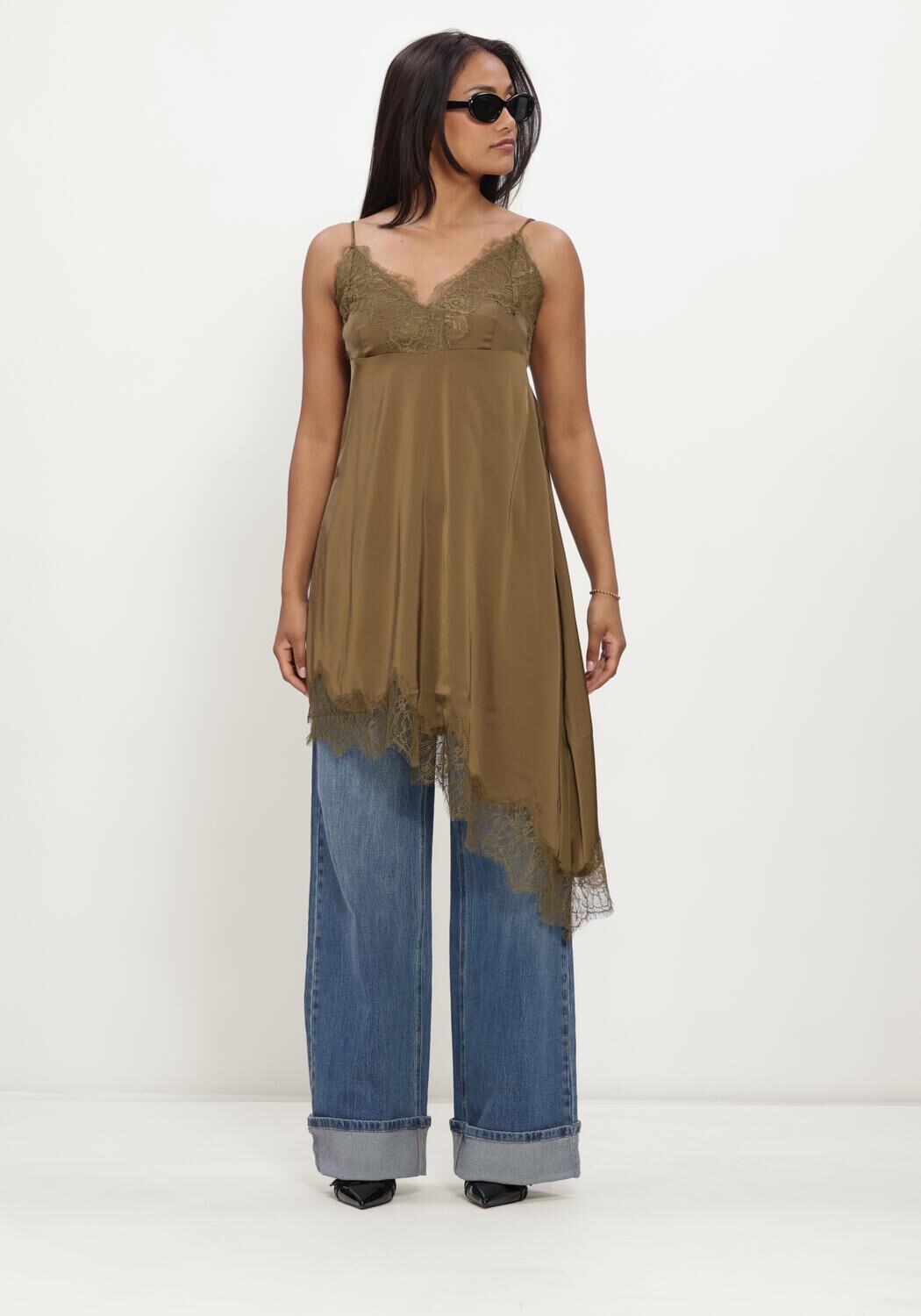 Groene GESTUZ Mini jurk GZLALOU DRESS - large