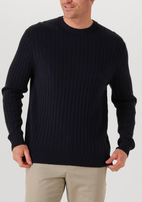 Zwarte PROFUOMO Trui PULLOVER CREW NECK WOOL BLEND - large