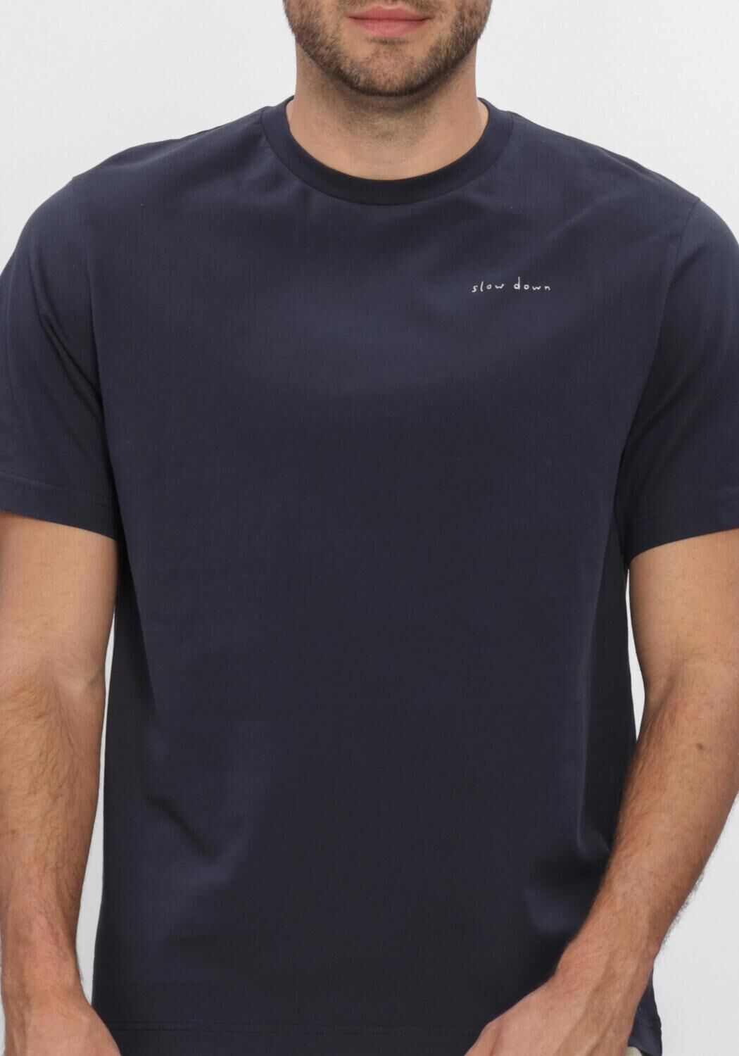 Donkerblauwe FOR&Eacute;T T-shirt SLOW DOWN T-SHIRT - large