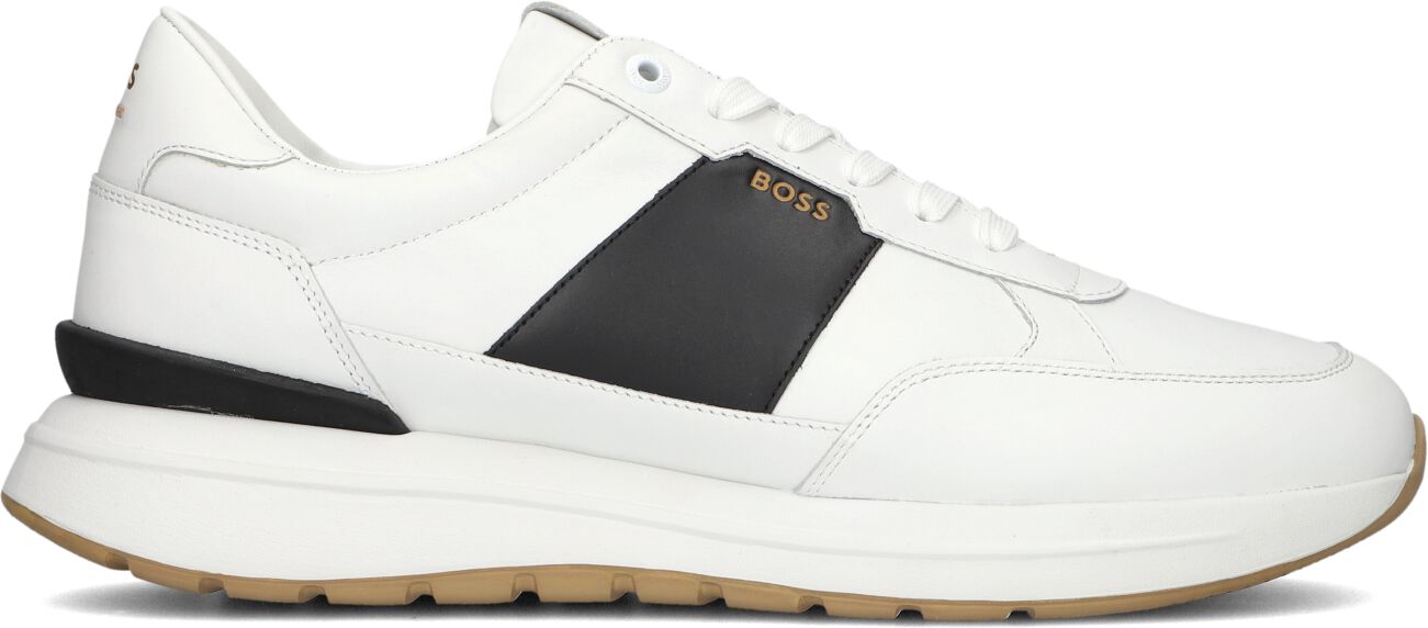 Boss Lage Sneakers Heren Jace Runn, Maat: 45, Materiaal: Leer, Kleur: Wit