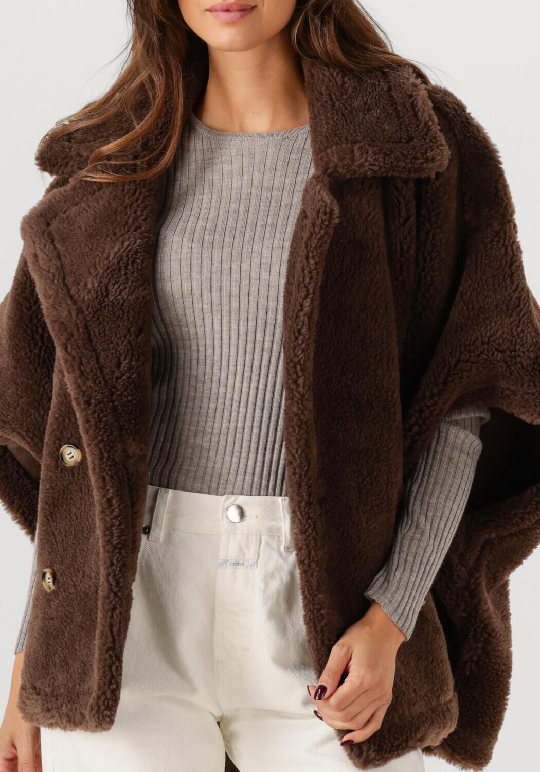 Bruine ALTER EGO Teddy jas JAGGER - large