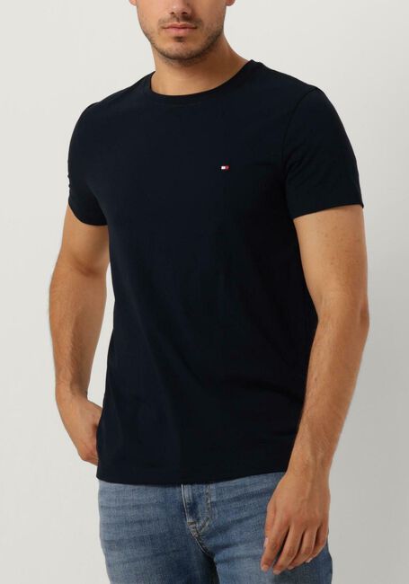 Donkerblauwe TOMMY HILFIGER T-shirt CORE STRETCH SLIM C-NECK - large