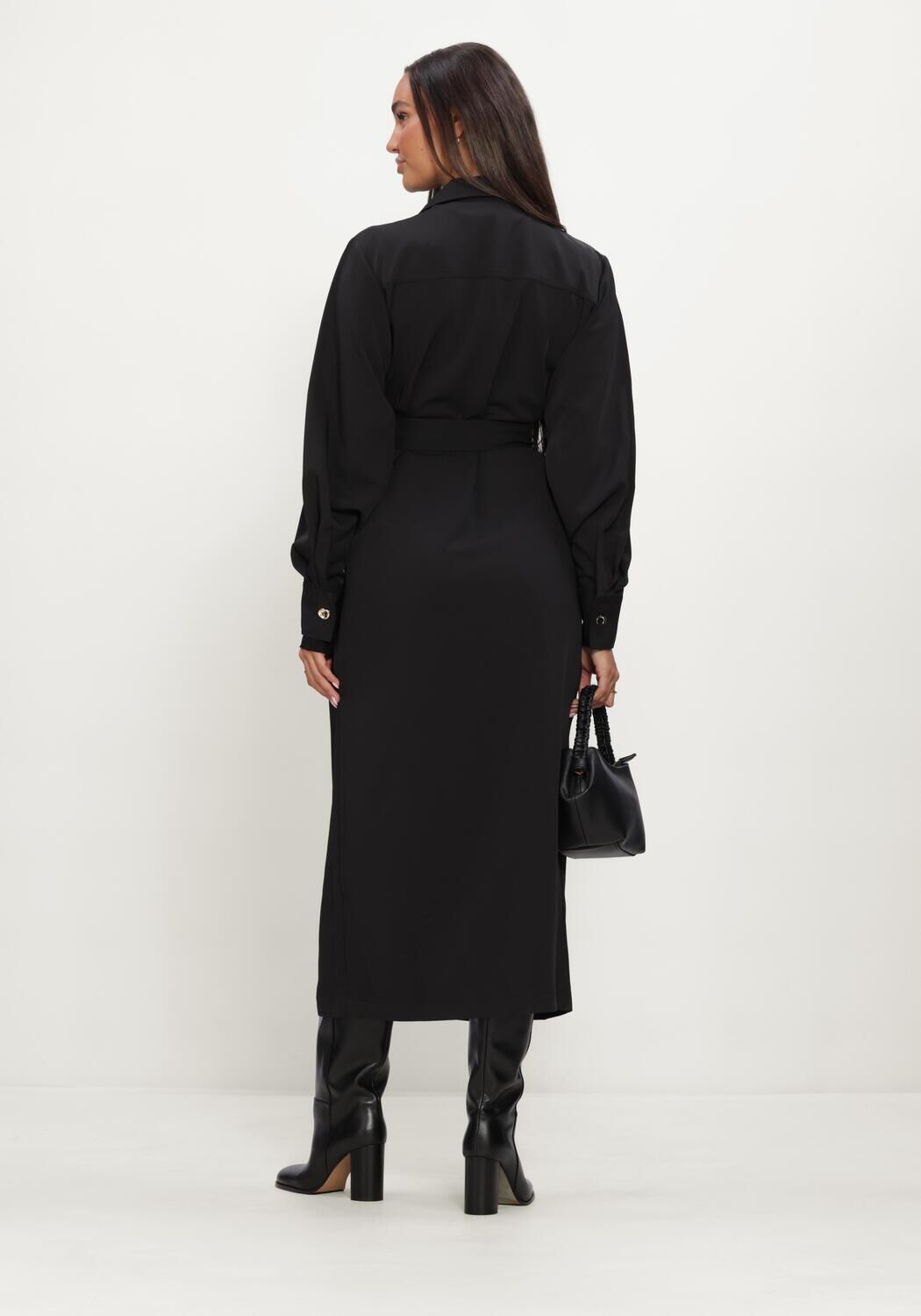 Zwarte LINA LOCCHI Maxi jurk LL-BELINDA - large