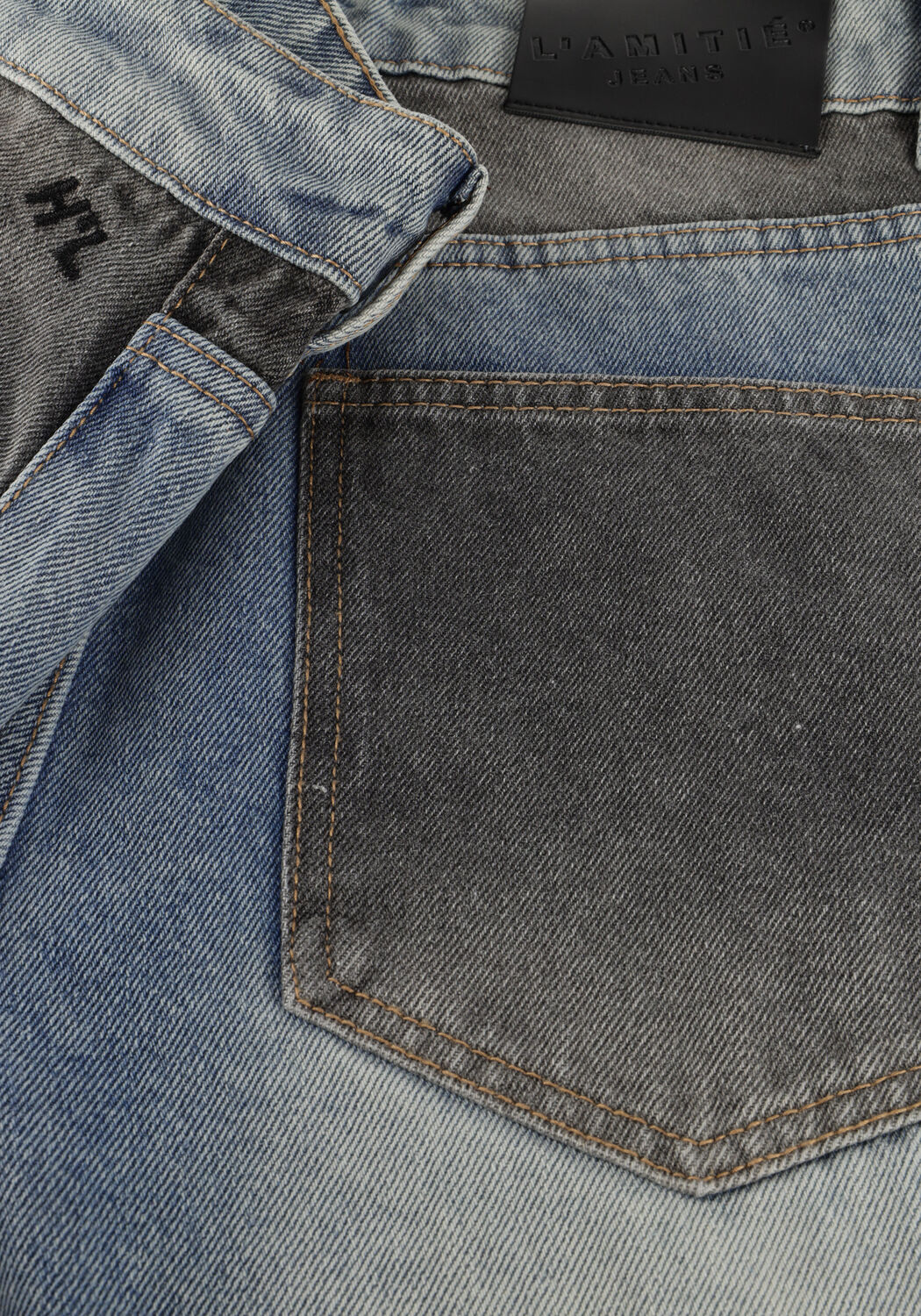 Multi HAUTE L'AMITI&Eacute; Wide jeans TWO-TONE PATCH TALL JEANS - large