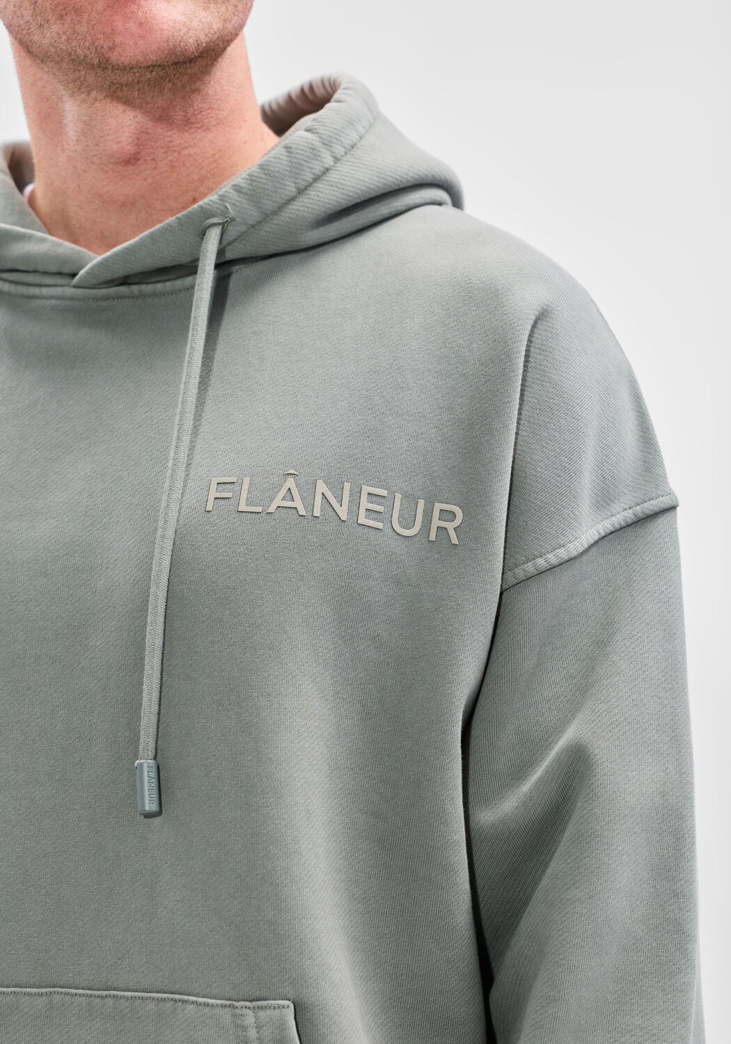 Olijf FLANEUR Sweater DOUBLE LOGO WASHED HOODIE - large