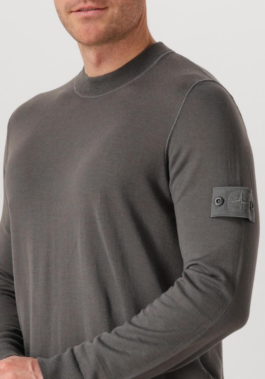 Donkergrijze STONE ISLAND Trui CREW NECK - large