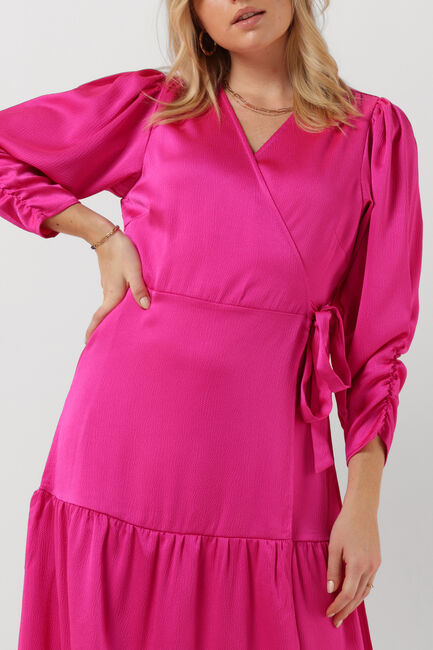 Fuchsia CO'COUTURE Midi jurk MIRA WRAP DRESS - large