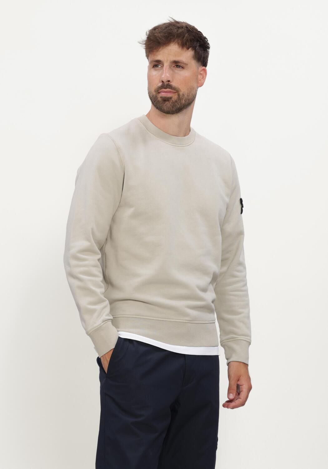 Beige STONE ISLAND Sweater SWEATSHIRT S0051 - large