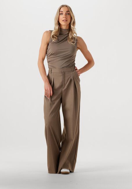 Bruine ROSEMUNDE Top BILLIE SL DRAPE TOP - large
