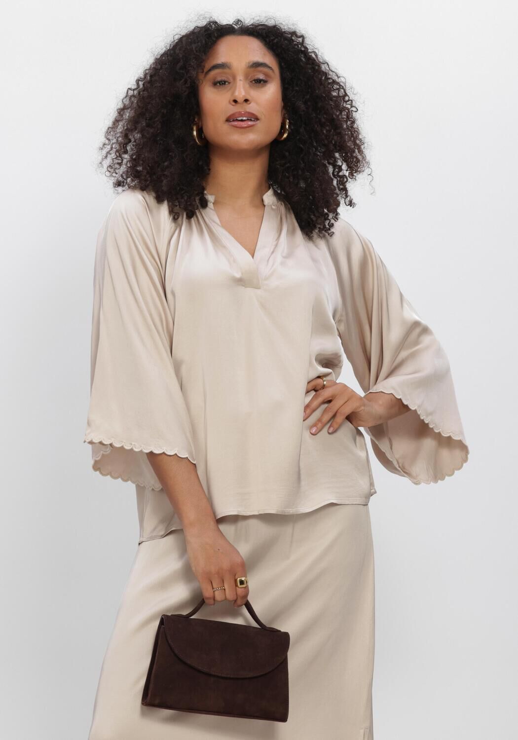 Beige BRUUNS BAZAAR Blouses WECKIABBWINNY BLOUSE - large