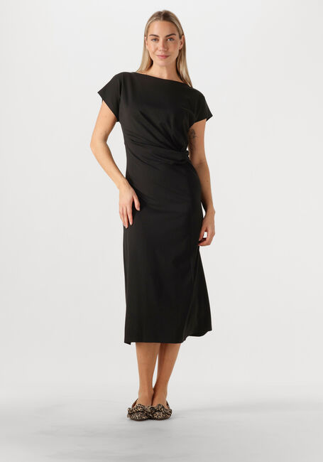 Zwarte KNIT-TED Midi jurk ZWAAN - large
