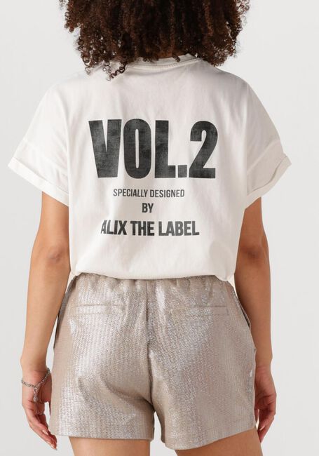 Witte ALIX THE LABEL T-shirt LADIES KNITTED PHOTOPRINT T-SHIRT - large
