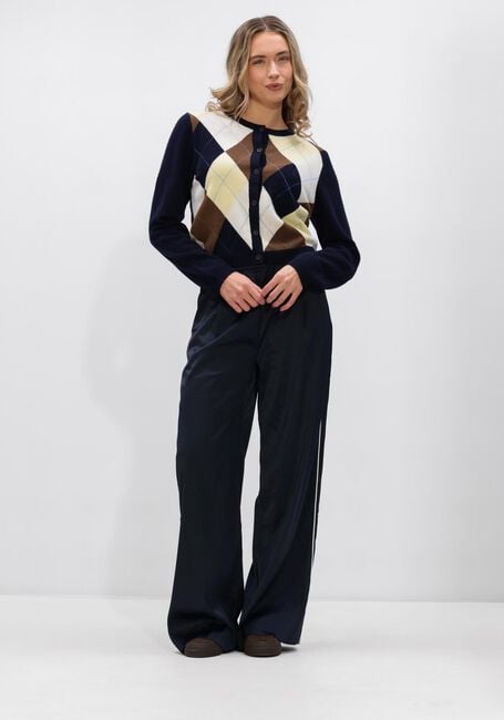 Donkerblauwe GESTUZ Wijde broek GZBICCA HW PANTS - large