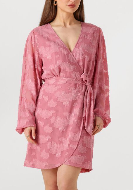 Roze AAIKO Mini jurk ELOISE CHIFFON FLOWER PES 509 - large