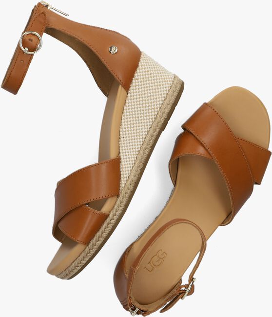 bruine ugg sandalen met hak w eugenia