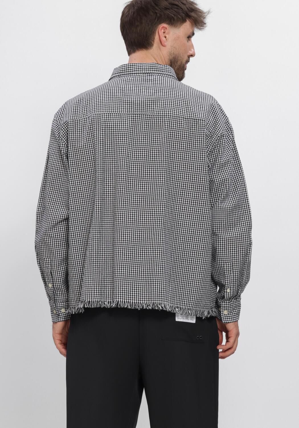 Zwarte BRAM'S FRUIT Overshirt DISTRESSED FARMER'S SHIRT LS - large