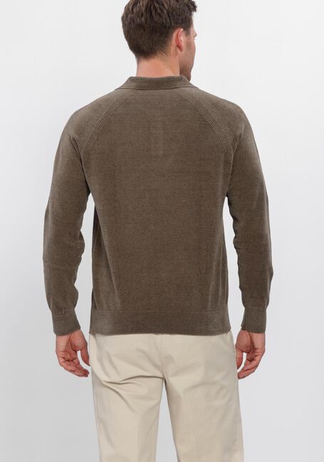 Bruine PROFUOMO Trui POLO LS CHENILLE - large
