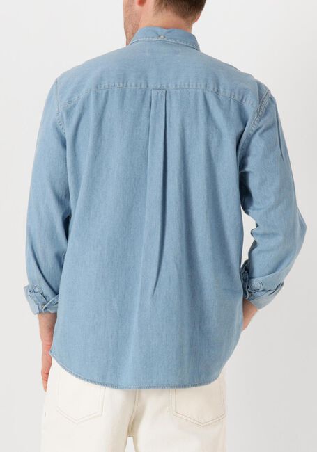 Lichtblauwe FORÉT Casual overhemd HORNET CHAMBRAY SHIRT - large