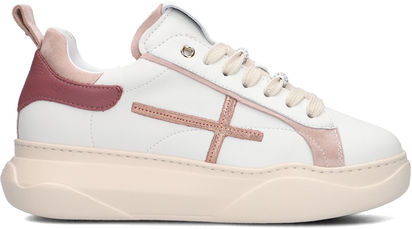 Gio+ Lage Sneakers Dames Giada, Maat: 39, Materiaal: Leer, Kleur: Wit