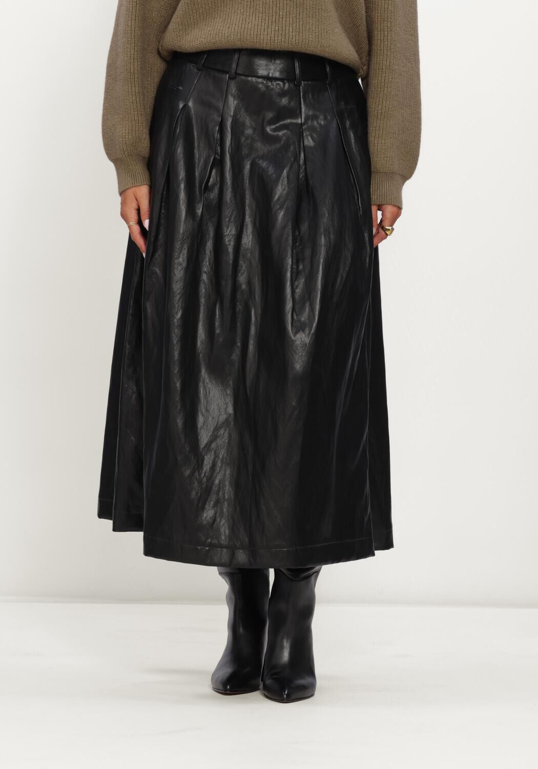 Zwarte CO'COUTURE Maxirok GITTCC ANYA PLEAT SKIRT - large