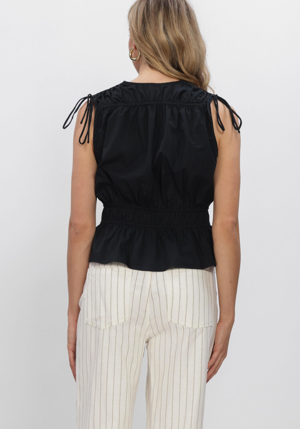 Zwarte SECOND FEMALE Tops & T-shirts CARPI TOP - large