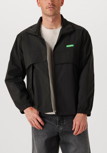Zwarte FLANEUR Jack BADGE TRACK JACKET - large
