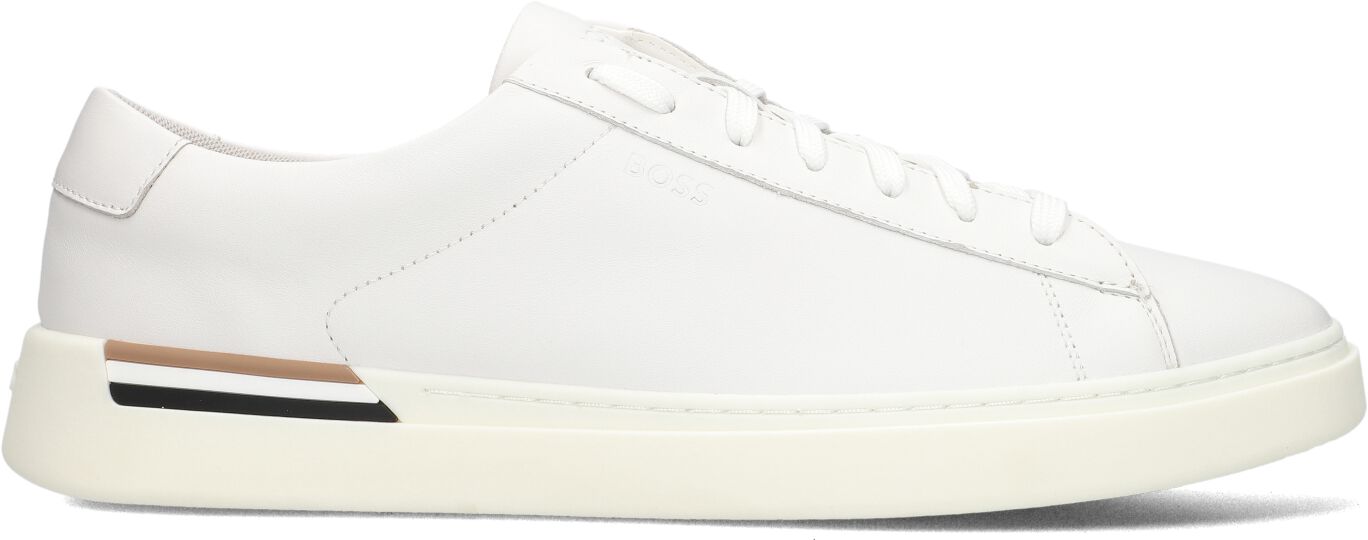 Boss Lage Sneakers Heren Clint Tenn, Maat: 39, Materiaal: Leer, Kleur: Wit