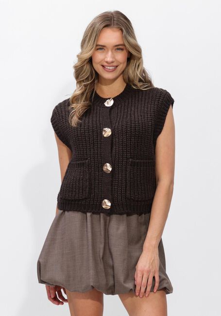 Bruine SECOND FEMALE Vest ULRIKKE KNIT VEST - large