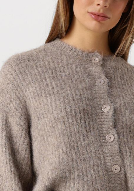 Taupe CO'COUTURE Vest CORALEE RIB CARDIGAN - large
