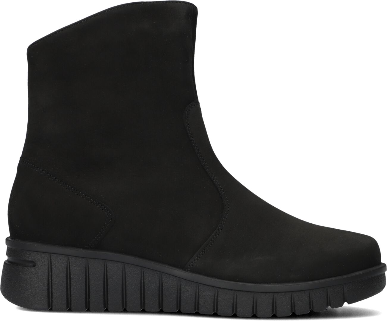 Hartjes Enkelboots Dames Nub H Booty, Maat: 38,5, Materiaal: Nubuck, Kleur: Zwart