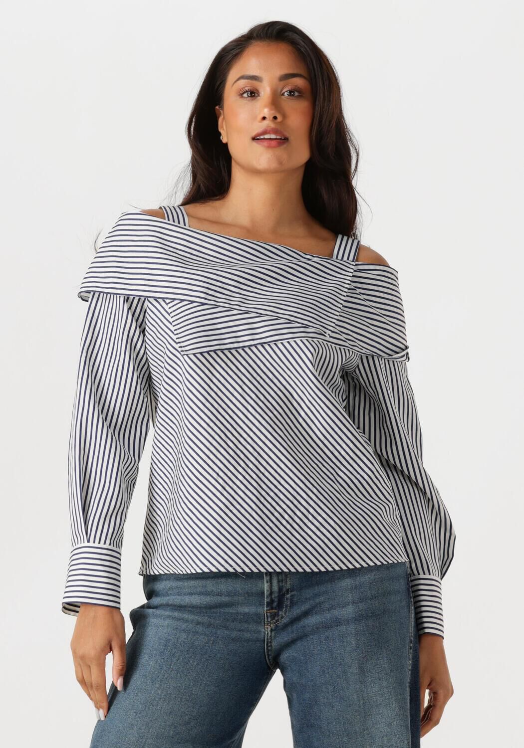 Caroline Biss Blouse Dames 1681, Maat: 34, Kleur: Donkerblauw
