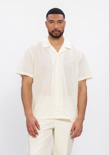 Ecru FILLING PIECES Casual overhemd RESORT SHIRT MESH - large