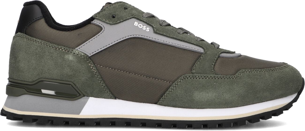 Boss Lage Sneakers Heren Parkour-l_runn, Maat: 40, Materiaal: Suède, Kleur: Groen