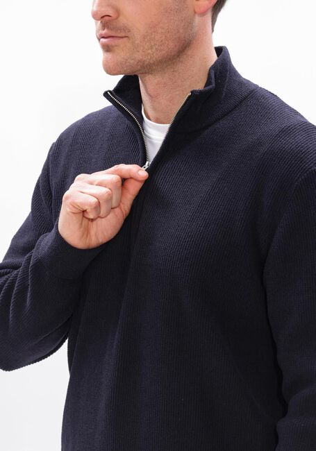 Donkerblauwe NN.07 Trui DANNY HALF ZIP 6429 - large