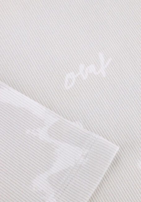 Beige OLAF HUSSEIN T-shirt AOP BOAT NECK TOP - large