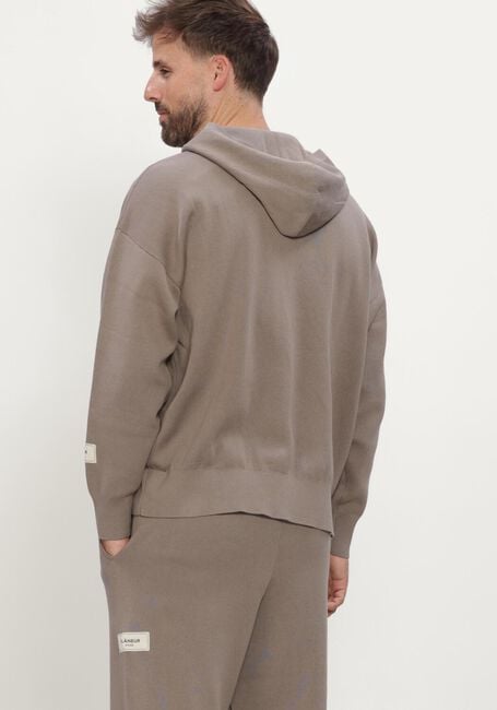 Taupe FLANEUR Vest ATELIER KNIT ZIP-UP - large