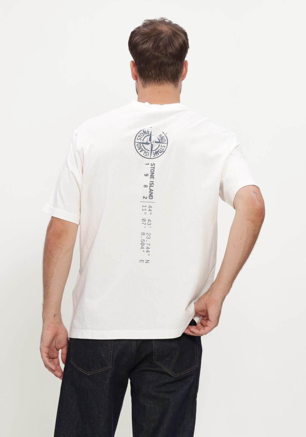 Ecru STONE ISLAND T-shirt SS T-SHIRT - large