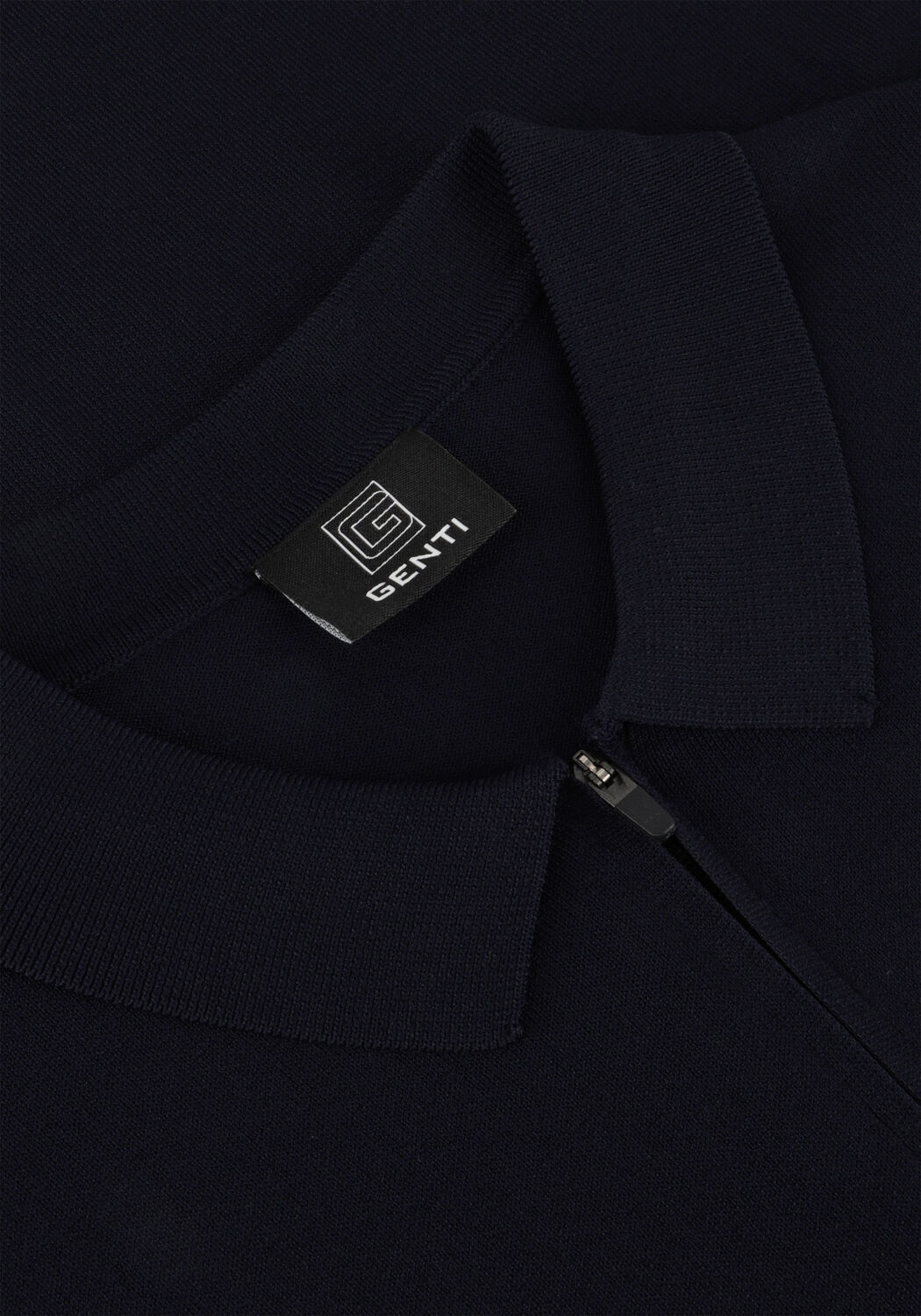 Donkerblauwe GENTI Polo POLO ZIP SS K2053-1260 - large