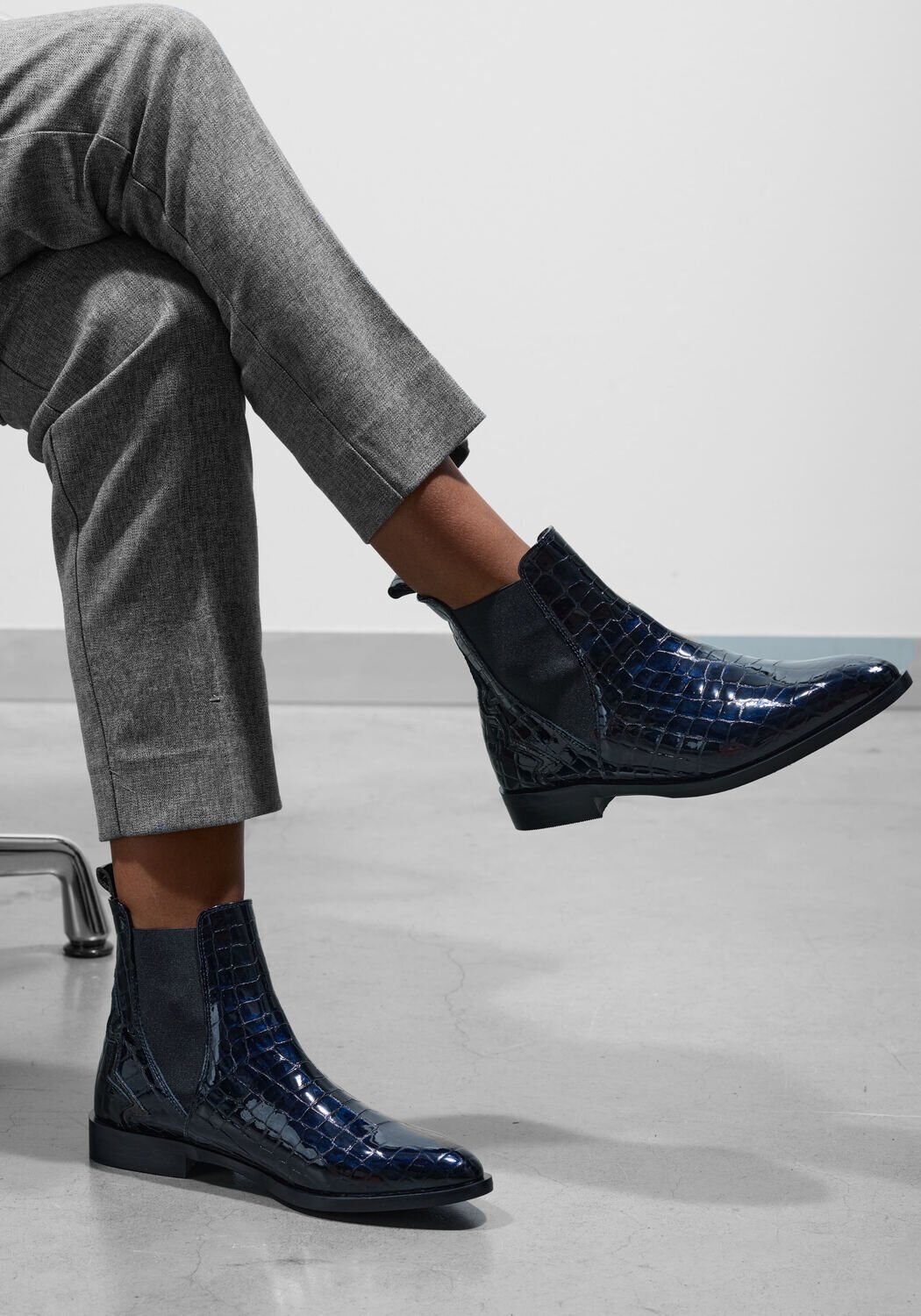 Blauwe STEFANO LAURAN Enkellaarsjes S3298 - medium