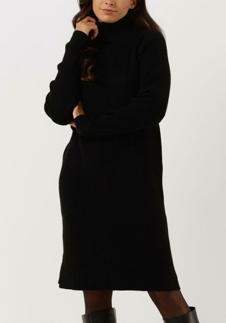Zwarte MINUS Mini jurk AVA KNIT TURTLENECK DRESS - large