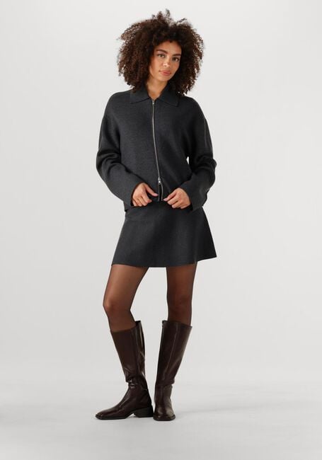 Donkergrijze SECOND FEMALE Minirok SIV KNIT SHORT SKIRT - large