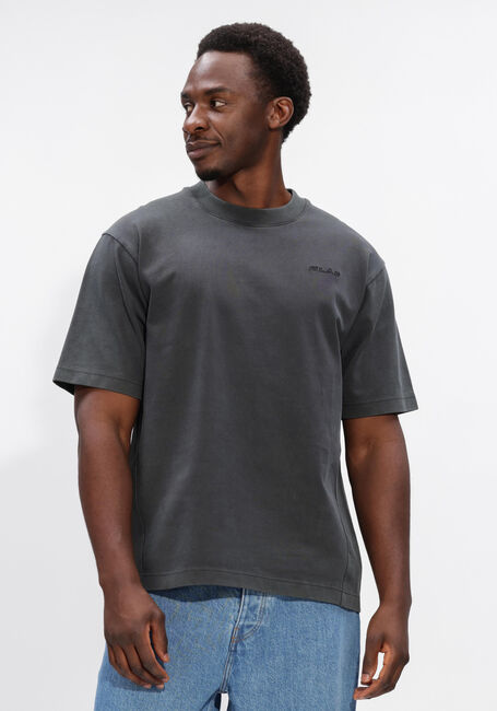 Donkergrijze OLAF HUSSEIN T-shirt WASHED STUDIO SS TEE - large