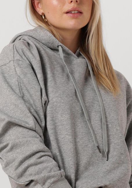 Grijze CO'COUTURE Trui SOLID CHOPED HOODIE - large